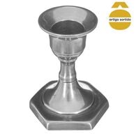 Castiçal prateado em metal,  Castiçal prateado em metal