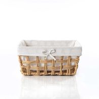 Cesto wc natural e linho 20x28cm,  Cesto wc natural e linho 20x28cm