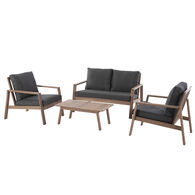 Conjunto de jardim TIWI em madeira acácia,  Conjunto de jardim TIWI em madeira acácia