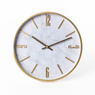 Rel&oacute;gio NATHALIE dourado com efeito m&aacute;rmore D29cm