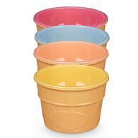 Conjunto de 4 ta&ccedil;as de gelado com colher
