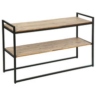 Consola com 2 prateleiras EDENA castanha