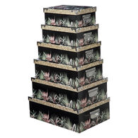 Conjunto de 6 caixas de arrumação LADY JUNGLE,  Conjunto de 6 caixas de arrumação LADY JUNGLE