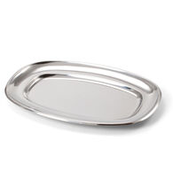 Travessa oval em inox 26x35cm