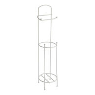 Suporte porta rolos wc branco em metal