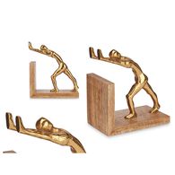 Suporte para livros dourado