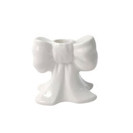 Castiçal em forma de laço branco