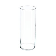 Jarra de vidro cilindrica transparente