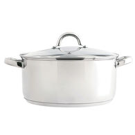 Ca&ccedil;arola em inox com tampa vidro 22cm