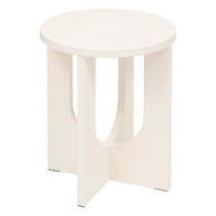 Mesa de apoio BLOOM branca em mdf 40cm,  Mesa de apoio BLOOM branca em mdf 40cm
