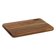 T&aacute;bua de corte retangular castanha de madeira ac&aacute;cia 30x20cm