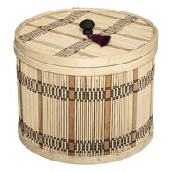 Caixa redonda NAM NAM em bambu 25cm