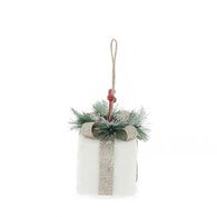 Presente branco e prateado