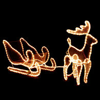 Iluminação rena com trenó