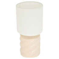 Candeeiro de mesa bege em cer&acirc;mica 17cm