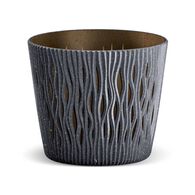 Vaso SANDY round cinza antracite eco wood 19cm