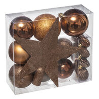 Conjunto de 18 peças decorativas bronze,  Conjunto de 18 peças decorativas bronze
