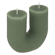 Vela verde celadon em forma de u DEMI
