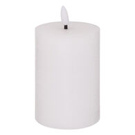 Vela led cil&iacute;ndrica MOLIA branca 12,5cm