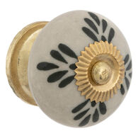 Conjunto de 2 puxadores DAYANA decorados em cerâmica