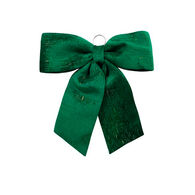 Laço verde e dourado em tecido 60cm