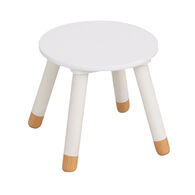 Tamborete DOUCEUR branco 26,5x24x24cm,  Tamborete DOUCEUR branco 26,5x24x24cm