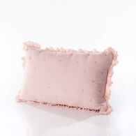 Almofada AMALFI rosa com renda 45x60cm