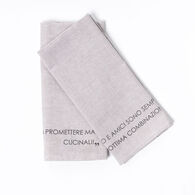 Conjunto de 2 panos cozinha taupe 45x65cm