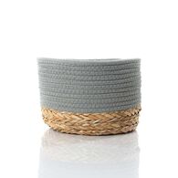 Cesto wc verde caqui e natural 20x25cm