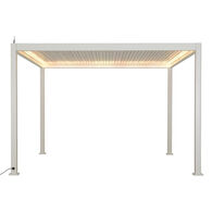 P&eacute;rgola el&eacute;trica EVORA branco 3,6x3,6cm