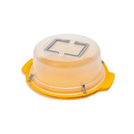 Boleira amarela com tampa para transporte 36cm