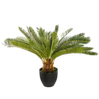 Planta palmeira artificial com vaso,  Planta palmeira artificial com vaso