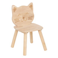 Cadeira de gato PIA castanha em madeira 50x28x30cm,  Cadeira de gato PIA castanha em madeira 50x28x30cm