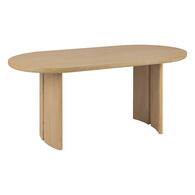 Mesa de jantar LOUSADA bege em madeira acácia 180cm,  Mesa de jantar LOUSADA bege em madeira acácia 180cm