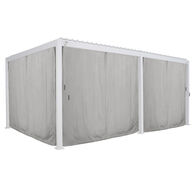 Cortinas e mosquiteiras para p&eacute;rgola &Eacute;VORA branco 3,6x6m
