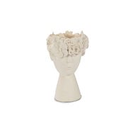 Jarra de cer&acirc;mica WINTER LIGHT branco em forma de busto 20cm