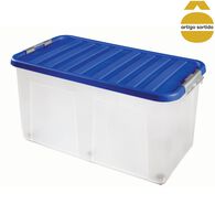 Caixa de arruma&ccedil;&atilde;o com rodas 100l