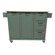 Ilha de cozinha DOMUS verde extens&iacute;vel