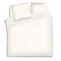 Capa de edred&atilde;o e 2 capas de almofada TUFT marfim 240x260cm