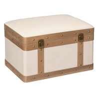 Caixa NORAH em mdf e linho 29,5x44cm,  Caixa NORAH em mdf e linho 29,5x44cm