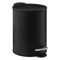 Balde wc preto em metal soft close 3l