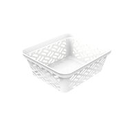 Cesto de arrumação branco alto pequeno,  Cesto de arrumação branco alto pequeno
