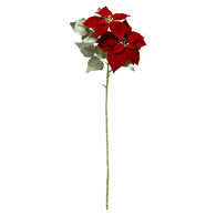 Haste Natal&iacute;cia Com Flor Poins&eacute;tia Vermelha 75cm