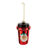 Pendurante capuccino com pai natal 11cm