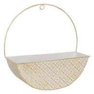 Floreira TINO em metal branco 34cm