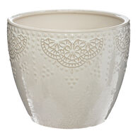 Vaso em cerâmica decorado com relevo,  Vaso em cerâmica decorado com relevo