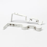 Conjunto 2 suportes duplo branco mate para calha extens&iacute;vel