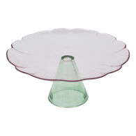 Prato de bolo FLEUR DE ROSE em vidro 28cm
