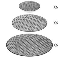 Servi&ccedil;o de mesa 18 pe&ccedil;as BOHEMIA FLEUR