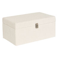 Caixa decorativa CARLIE branca 22x29x48cm,  Caixa decorativa CARLIE branca 22x29x48cm
